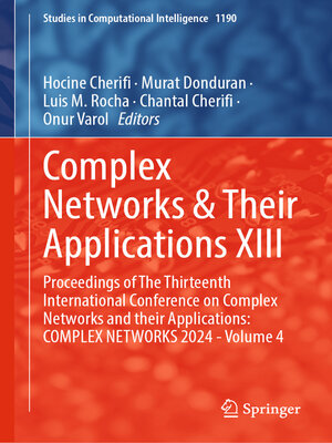 cover image of Complex Networks & Their Applications XIII
